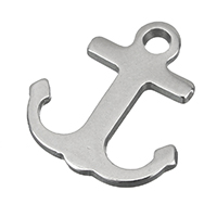 Stainless Steel Pendants, Anchor, nautical pattern, original color, 16.50x18x1.50mm, Hole:Approx 2mm, 500PCs/Lot, Sold By Lot