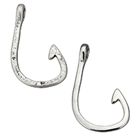 Zinc Alloy Pendants Pirate Fishhook plated nickel lead & cadmium free Approx 3mm Sold By Lot