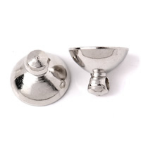 Brass End Cap, Hat, platinum color plated, lead & cadmium free, 7x6mm, Hole:Approx 1mm, 7mm, 1000PCs/Bag, Sold By Bag