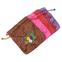 soie sac de cordon, rectangle, Broderie, plus de couleurs à choisir, 124x145x5mm, 100PC/lot, Vendu par lot