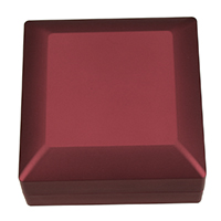 Skórzane pudełko na bransoletkę, PU, ze klej Film & Welwet, Kwadrat, czerwony, 99x99x49.50mm, 5komputery/wiele, sprzedane przez wiele