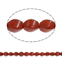 Natürlich rote Achat Perlen, Roter Achat, Twist, 12x9mm, ca. 32PCs/Strang, verkauft per ca. 15.5 ZollInch Strang