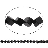 Natürliche schwarze Achat Perlen, Schwarzer Achat, Würfel, 12mm, ca. 35PCs/Strang, verkauft per ca. 15.5 ZollInch Strang