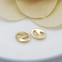 Brass Jewelry Connector, Flat Oval, 24K gold plated, 1/1 loop, nickel, lead & cadmium free, 7x10mm, Hole:Approx 2mm, 100PCs/Lot, Sold By Lot