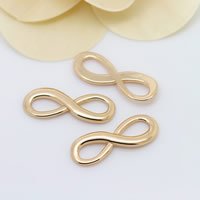 Brass Jewelry Connector, Infinity, 24K gold plated, 1/1 loop, nickel, lead & cadmium free, 23.50x8x1.50mm, 100PCs/Lot, Sold By Lot