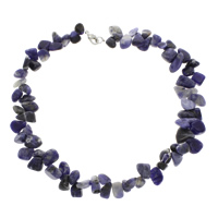 Sodalite Necklace brass lobster clasp natural - Sold Per Approx 18 Inch Strand