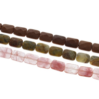 Gemstone Jewelry Beads, Rectangle, different materials for choice, 16x13x5mm, Hole:Approx 1mm, Approx 13PCs/Strand, Sold Per Approx 8 Inch Strand