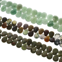 Mixed Gemstone Beads, Teardrop, different materials for choice, 13x18x6mm, Hole:Approx 1mm, Approx 29PCs/Strand, Sold Per Approx 7 Inch Strand