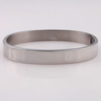Stainless Steel Bangle, original color, 9mm, Inner Diameter:Approx 67x60mm, Length:Approx 7.4 Inch, Sold By PC