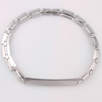 Stainless Steel smycken Armband, ROSTFRITT STÅL, ursprungliga färgen, 6.50mm, Såld Per Ca 8.7 inch Strand