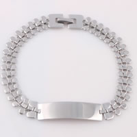 Stainless Steel Jewelry Bracelet original color 10mm Sold Per Approx 9 Inch Strand