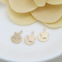 Brass Jewelry Pendants Moon and Star 24K gold plated nickel lead & cadmium free Approx 0.8mm Sold By Lot