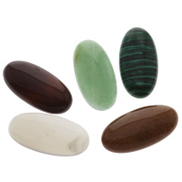 Piedras preciosas cabujón, espalda plana & mixto, 15x30x6mm, 5PCs/Bolsa, Vendido por Bolsa