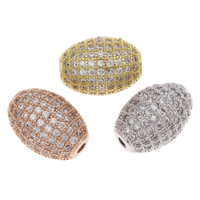 Cubic Zirconia Micro Pave Brass Beads Drum plated micro pave cubic zirconia nickel lead & cadmium free Approx 1.5mm Sold By PC