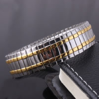 Unisex Bracelet, acier inoxydable, Placage, unisexe & deux tons, 14mm, Vendu par Environ 7.4 pouce brin