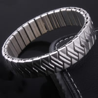 Unisex Bracelet, acier inoxydable, unisexe, couleur originale, 14mm, Vendu par Environ 7.5 pouce brin