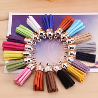 Decorative Tassel, Velveteen Cord, with Copper Coated Plastic, more colors for choice, 30mm, Hole:Approx 2mm, 10PCs/Lot, Sold By Lot