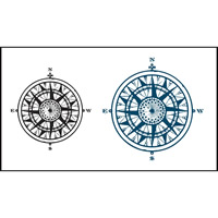 Tattoo Sticker Paper Compass waterproof Sold By Bag