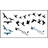 Tattoo Sticker, Paper, Dove, with letter pattern & waterproof, 105x60mm, 100PCs/Bag, Sold By Bag