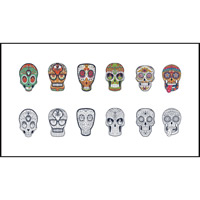 Tattoo Sticker, Paper, Skull, waterproof, 105x60mm, 100PCs/Bag, Sold By Bag