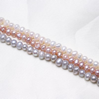 Barocco coltivate in acqua dolce Perla, perla d'acquadolce coltivata naturalmente, nessuno, 4-5mm, Foro:Appross. 0.8mm, Venduto per Appross. 15.5 pollice filo