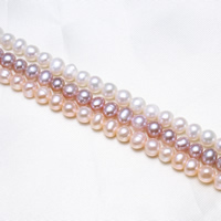 Cultured Potato Freshwater Pearl Beads, natural, more colors for choice, 5-6mm, Hole:Approx 0.8mm, Sold Per Approx 15.5 Inch Strand