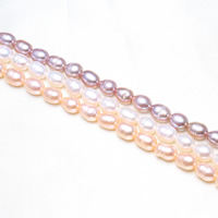 Cultured Rice Freshwater Pearl Beads, natural, more colors for choice, 5-6mm, Hole:Approx 0.8mm, Sold Per Approx 15.5 Inch Strand
