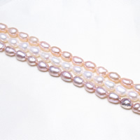 Cultured Rice Freshwater Pearl Beads, natural, more colors for choice, 5-5.5mm, Hole:Approx 0.8mm, Sold Per Approx 15.5 Inch Strand