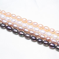 Perlas Arroz Freshwater, Perlas cultivadas de agua dulce, más colores para la opción, 5.5-6mm, agujero:aproximado 0.8mm, Vendido para aproximado 15.5 Inch Sarta