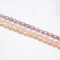 Perlas Arroz Freshwater, Perlas cultivadas de agua dulce, natural, más colores para la opción, 3-4mm, agujero:aproximado 0.8mm, Vendido para aproximado 15.5 Inch Sarta