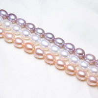 Cultured Rice Freshwater Pearl Beads, natural, more colors for choice, 8-9mm, Hole:Approx 0.8mm, Sold Per Approx 15.5 Inch Strand