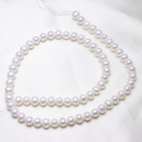 Cultured Potato Freshwater Pearl Beads, natural, white, 6-7mm, Hole:Approx 0.8mm, Sold Per Approx 15.5 Inch Strand