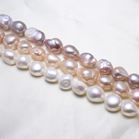 Barock kultivierten Süßwassersee Perlen, Natürliche kultivierte Süßwasserperlen, natürlich, keine, 12-13mm, Bohrung:ca. 0.8mm, verkauft per ca. 15.5 ZollInch Strang