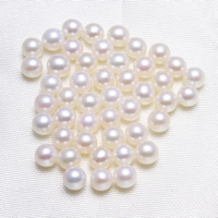 Perles nacres sans trou de culture d'eau douce, perle d'eau douce cultivée, pomme de terre, naturel, aucun trou, blanc, 3.5-4mm, 10PC/sac, Vendu par sac