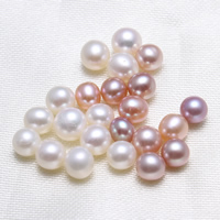 Perles nacres sans trou de culture d'eau douce, perle d'eau douce cultivée, pomme de terre, naturel, aucun trou, plus de couleurs à choisir, 4-4.5mm, 10PC/sac, Vendu par sac
