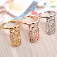 Zinc Alloy Cuff Finger Ring plated lead & cadmium free 17mm US Ring .5 Sold By PC