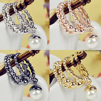 Zinc Alloy Ring Set with ABS Plastic Pearl plated lead & cadmium free 17mm US Ring .5 Sold By Set