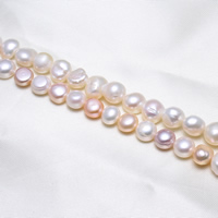 Barock kultivierten Süßwassersee Perlen, Natürliche kultivierte Süßwasserperlen, natürlich, keine, 8-9mm, Bohrung:ca. 0.8mm, verkauft per ca. 15.5 ZollInch Strang