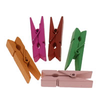 Wood Clip with Zinc Alloy Sold By Bag
