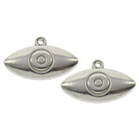 Stainless Steel Pendants, Horse Eye, original color, 20x12x4mm, Hole:Approx 1mm, 100PCs/Bag, Sold By Bag