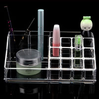Make-up displayer, Acryl, duidelijk, 220x125x80mm, 2pC's/Lot, Verkocht door Lot