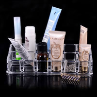 Make-up displayer, Acryl, duidelijk, 170x60x45mm, 2pC's/Lot, Verkocht door Lot