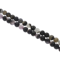 Naturlige Lace Agate perler, blonde agat, Runde, facetteret, flere farver til valg, 8mm, Hole:Ca. 1mm, Længde Ca. 14.5 inch, 10Strands/Bag, Ca. 47pc'er/Strand, Solgt af Bag