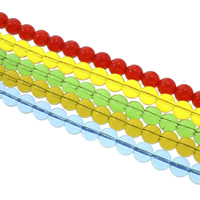 Runde Crystal Beads, Krystal, forskellig størrelse for valg, flere farver til valg, Hole:Ca. 1mm, Solgt Per Ca. 14.5 inch Strand