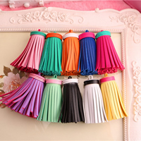 Decorative Tassel, PU Leather, more colors for choice, 25x50mm, 10PCs/Lot, Sold By Lot