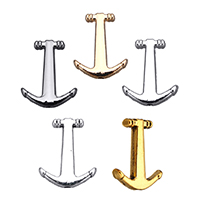 Zinc Alloy Jewelry Beads Anchor plated nautical pattern nickel lead & cadmium free Approx 1mm Sold By Lot