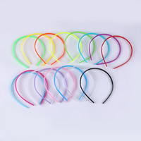 ABS plast Hair Band, for børn, flere farver til valg, 8mm, Længde Ca. 13.7 inch, 100pc'er/Lot, Solgt af Lot
