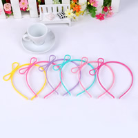 ABS Plastic Hair Band, Bowknot, for children, more colors for choice, 6mm, Length:Approx 13.7 Inch, 10PCs/Lot, Sold By Lot