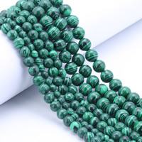 Malachite Beads, Round, different size for choice, Hole:Approx 1mm, Length:Approx 15 Inch, Sold By Bag
