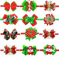 Ripsband Schweißband, mit elastische Nylonschnur, Schleife, elastisch & für Kinder & Weihnachtsschmuck & verschiedene Stile für Wahl, 150x120mm, verkauft per ca. 15 ZollInch Strang